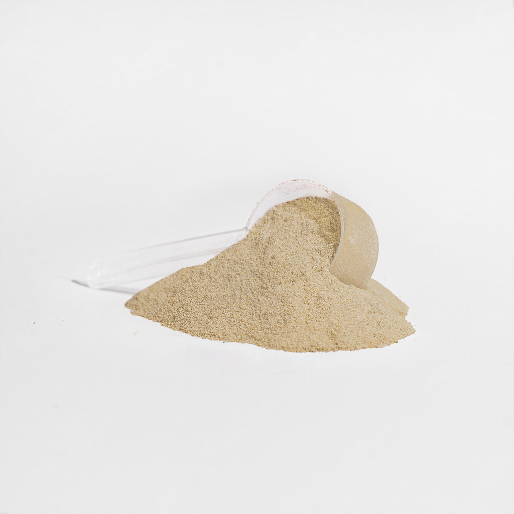 Beige straw hat on a white background