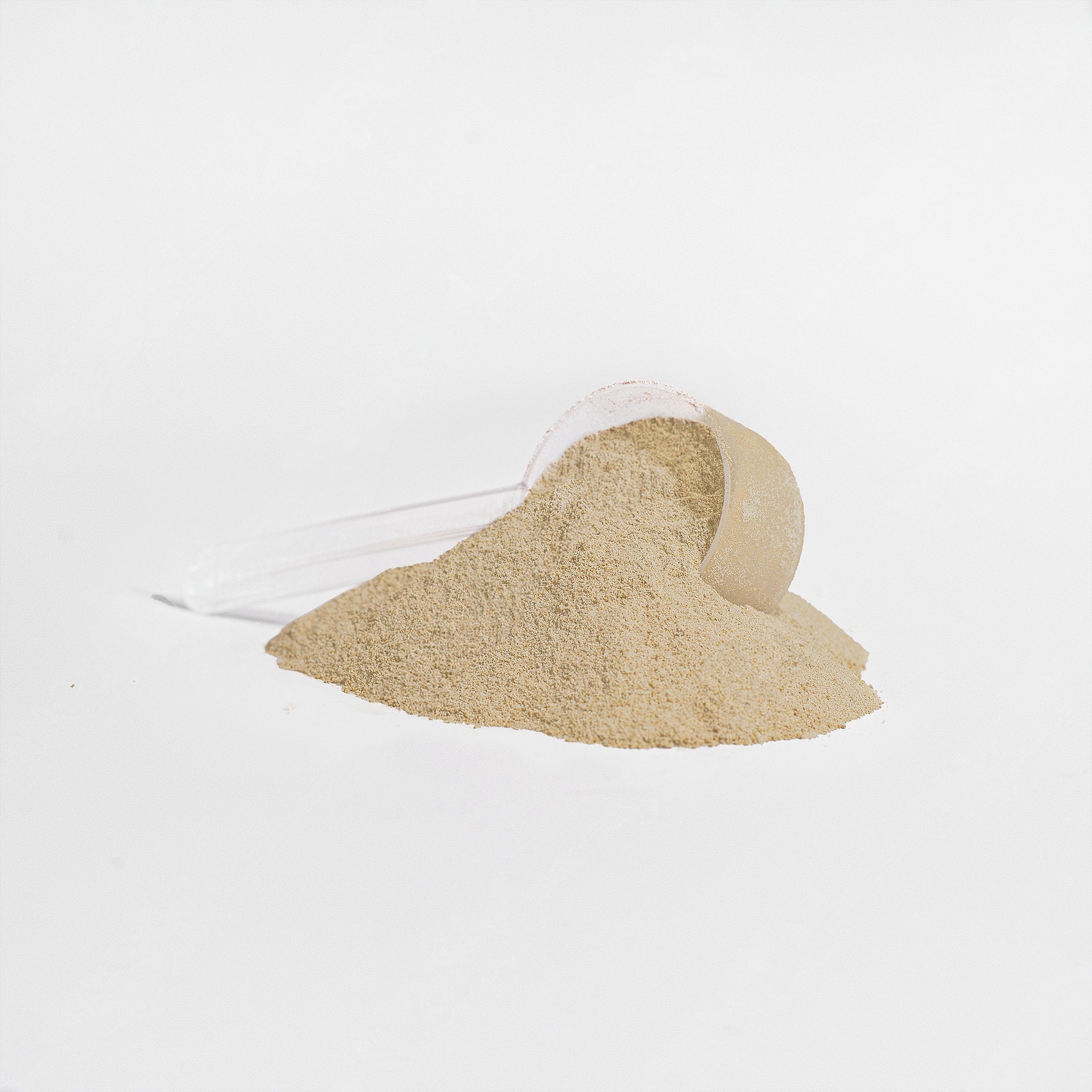 Beige straw hat on a white background